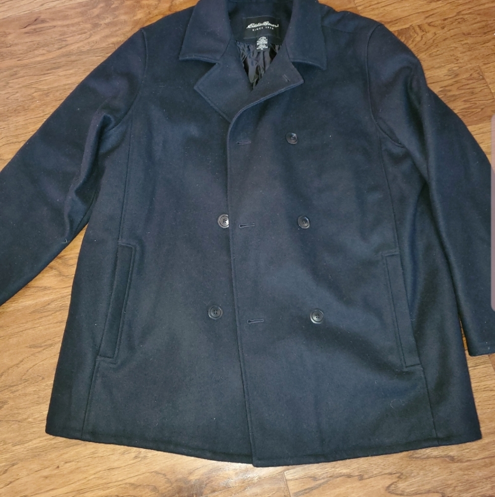 💥FLASH SALE Eddie Bauer Black Men Pea Coat